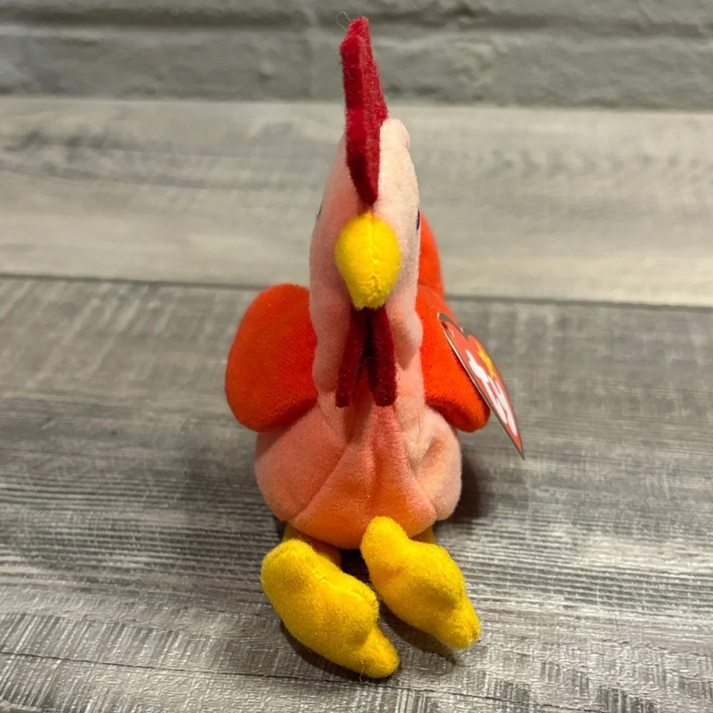 Ty 1993 Vintage Teenie Beanie Babies Strut The Rooster NWT